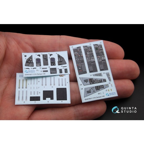 1/48 Lockheed F-117A Nighthawk Coloured Interior Decals for Tamiya kit
