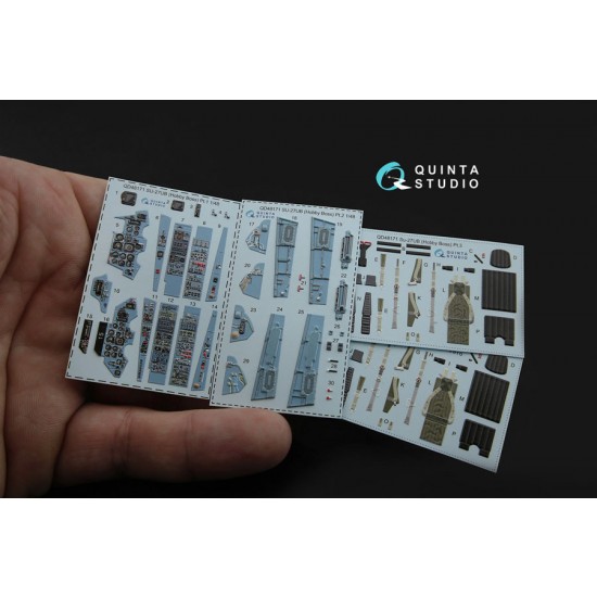1/48 Sukhoi Su-27UB 3D Printed & Coloured Interior Decal Parts for HobbyBoss