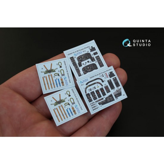1/48 FMA IA 58 Pucara 3D Printed & Coloured Interior Decal Parts for Kinetic