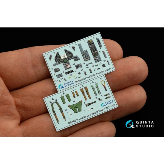 1/48 Hawker Siddeley Harrier Gr.3 Late Interior Detail Parts for Kinetic kits