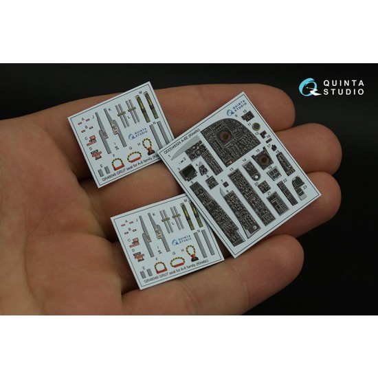1/48 A-6E 3D-Printed & Coloured Interior on Decal Paper for Kinetic kits