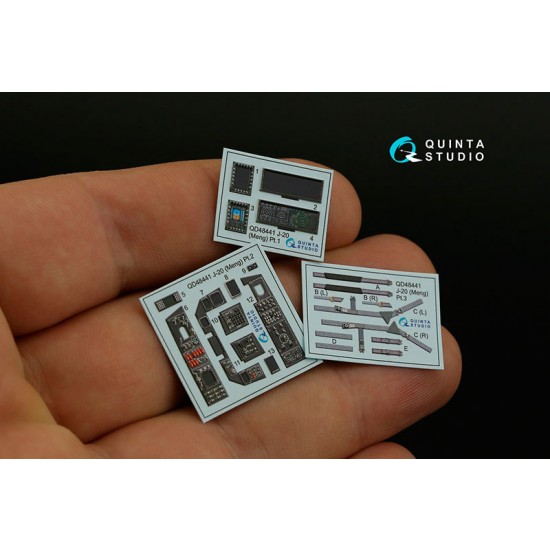 1/48 J-20 Coloured Interior Detail Parts for Meng kits