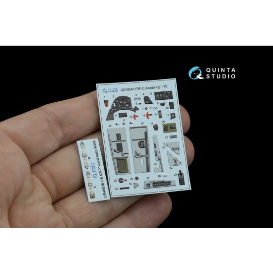1/48 F3F-2 Interior 3D Decal for Academy/Accurate Miniatures kits