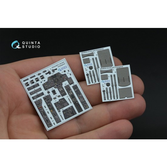 1/48 AH-64A Interior 3D Decal for Hasegawa kits