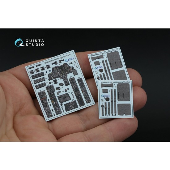 1/48 AH-64A Interior 3D Decal for Academy/Modelist kits