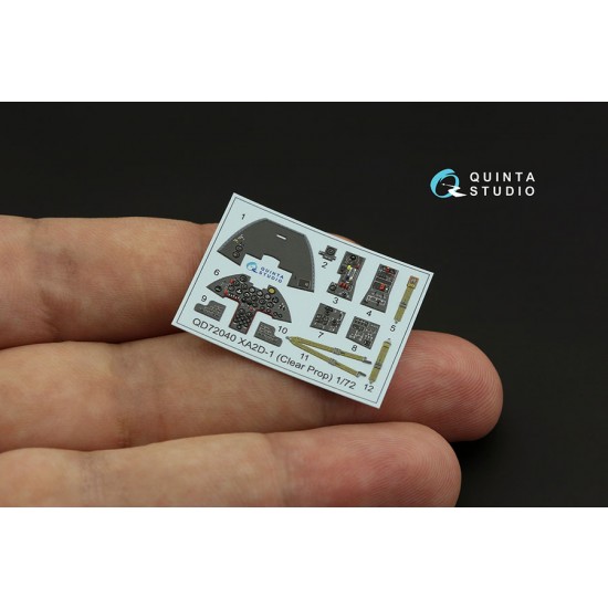 1/72 XA2D-1 Skyshark Interior Detail Parts for Clear Prop kits