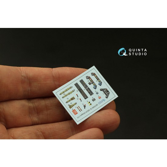 1/72 Ta 152C/H 3D-Printed & Coloured Interior on Decal Paper for Dragon kits