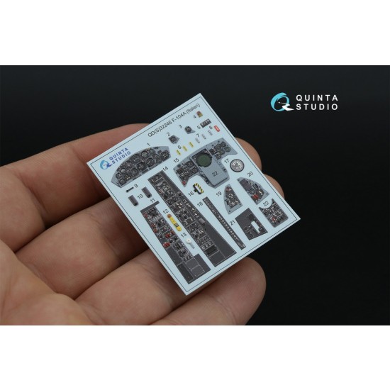 1/32 F-104A Interior 3D Decal for Italeri kits (Small version)