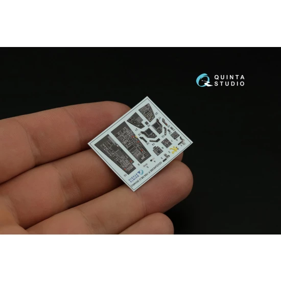 1/48 F-16A MLU Interior Parts (3D decal) Small version for Kinetic kits