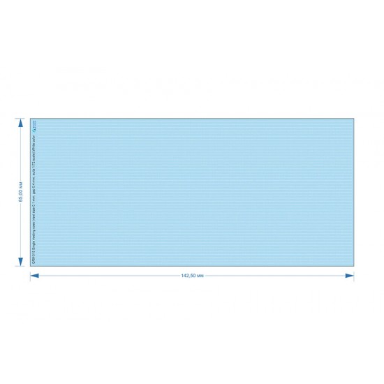 1/72 Single Riveting Rows (each 0.10 mm, gap 0.4 mm) White Colour, Total L: 6.7m/22 ft