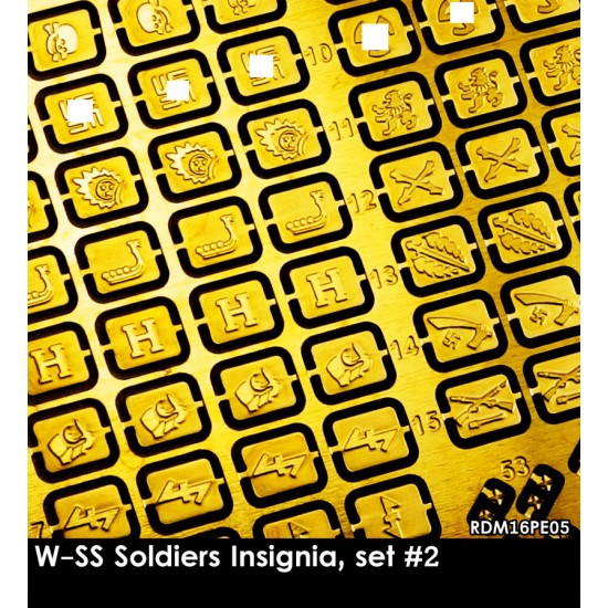 1/16 W-SS Soldiers Insignia, set #2 (3 PE frets, 40x60mm size)