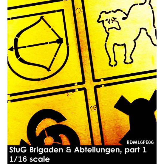 1/16 StuG Brigaden & Abteilungen set Part. 1 (stencils)