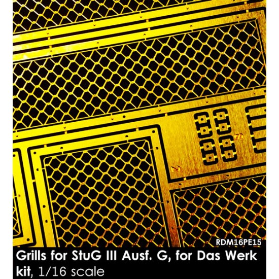 1/16 StuG III G Grills for Das Werk kit