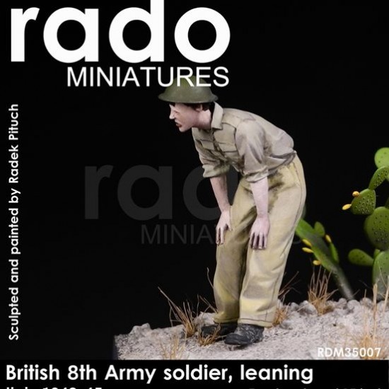 1/35 British 8th Army Leaning Soldier Italy 1943-45