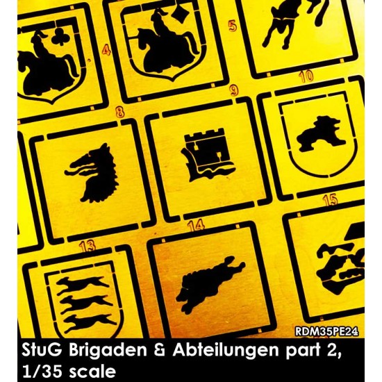 1/35 StuG Abteilungen & Brigaden set #2 (unit stencils)
