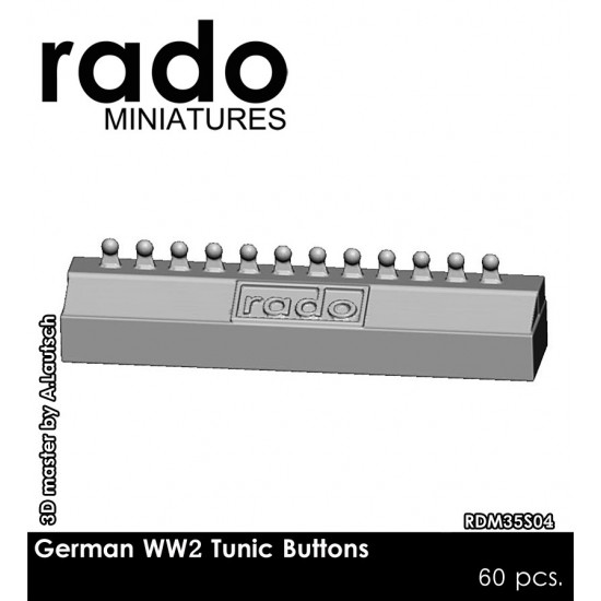 1/35 WWII German Tunic Buttons (60pcs)