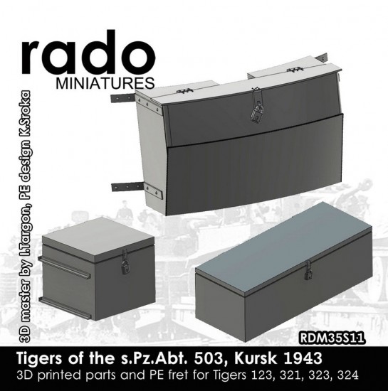 1/35 Tigers of s.Pz.Abt. 503, Kursk 1943 (3D printed turret bin and boxes, PE sheet)