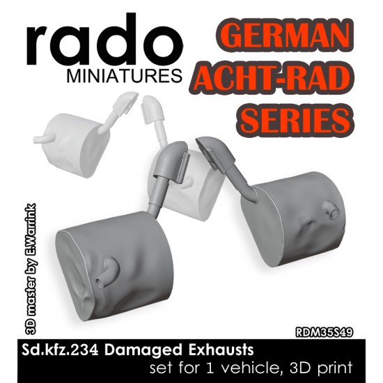 1/35 Sdkfz.234 Series Dented Mufflers