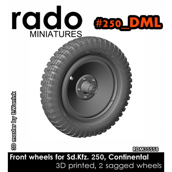 1/35 Sd.kfz. 250 Wheels (Continental, DML)