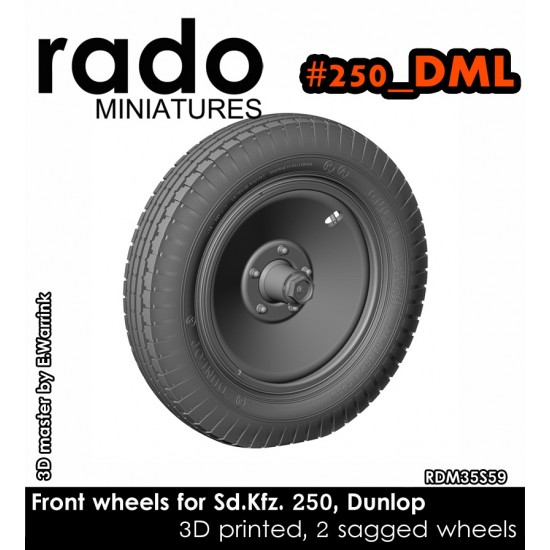 1/35 Sd.kfz. 250 Wheels (Dunlop, DML)