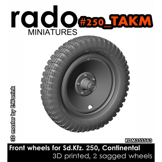 1/35 Sd.kfz.250 Wheels (Continental) for Takom kit