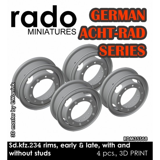 1/35 Sd.kfz. 234 Rims (2x early, 2x late)