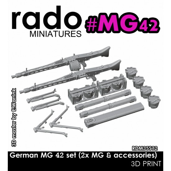 1/35 German MG42 set (drum magazine brackets, barrel cases etc.)