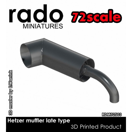1/72 Hetzer Muffler Late Type for Vespid kits