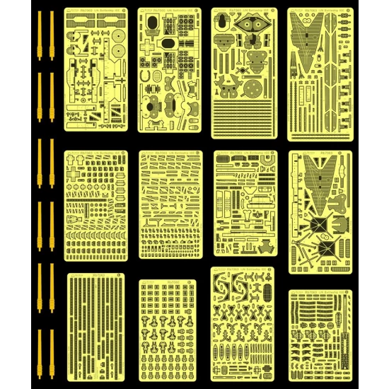 1/700 IJN Battleship ISE/Hyuga Class 1941/1942 Upgrade Set for Hasegawa kit No.117/118