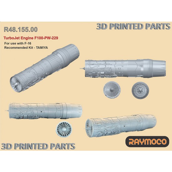 1/48 F-16 Turbo Jet Engine F100-PW-229 for Tamiya kit