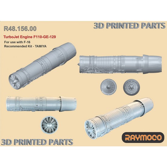 1/48 F-16 Turbo Jet Engine F110-GE-129 for Tamiya kit