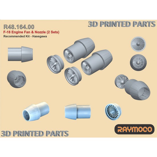 1/48 F-18 Engine Fan, Nozzle (2 Sets) for Hasegawa kit