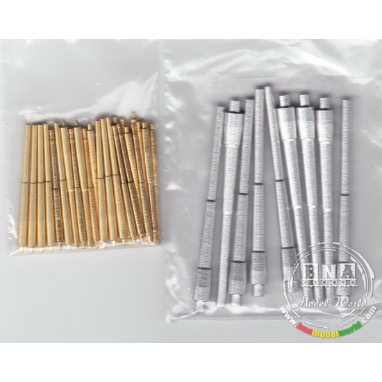 Gun Barrels for 1/200 Scharnhorst, Gneisenau (9x280mm, 12x150mm, 14x105mm)