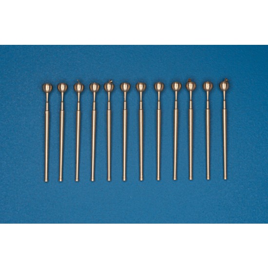 1/350 90mm (3.5") L/50 1939 Gun Barrels 12pcs for Littorio,Garibaldi Class Ships