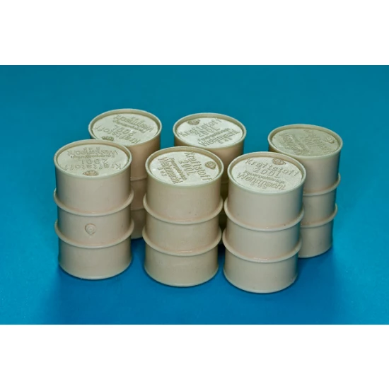 1/35 WWII German 200L Barrels / Fuel Drums Set (6 Barrels)