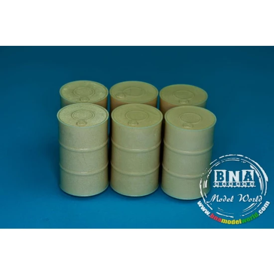1/35 Russian 200L Barrels/Oil Drums x6pcs (Used after WWII)