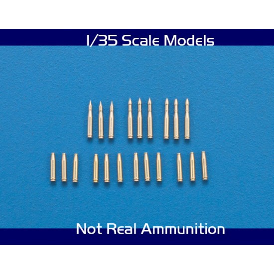1/35 German 20mm Ammo Set for KwK 30/38 (9 Ammo Heads+12 Shells)