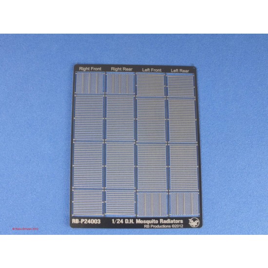 1/24 De Havilland Mosquito Radiators set for Airfix kit (Photoetch)