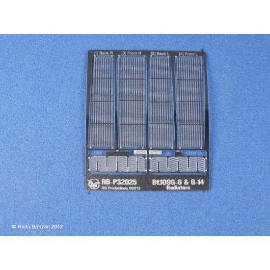 1/32 Messerschmitt Bf109 G-6 & G-14 Radiators set for Hasegawa kit (Photoetch)