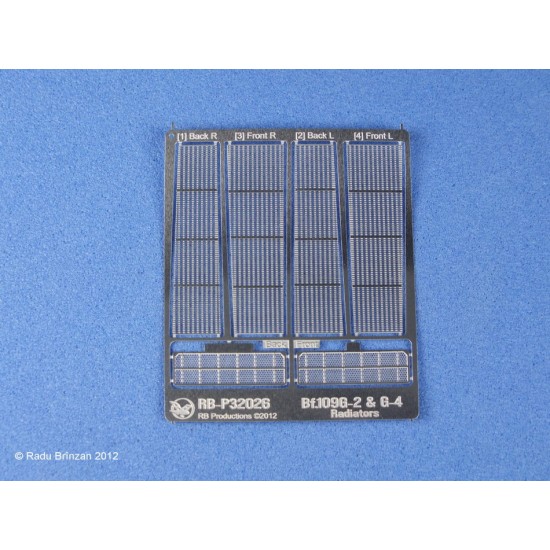 1/32 Messerschmitt Bf109 G-2 & G-4 Radiators set for Hasegawa kit (Photoetch)