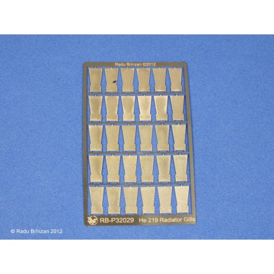 1/32 He219 Radiator Cowl Gills set for Revell kit (Photoetch)