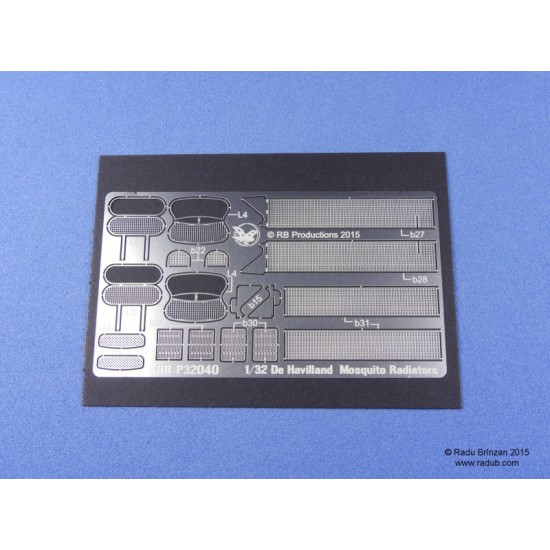 1/32 De Havilland Mosquito Radiators for Tamiya kit