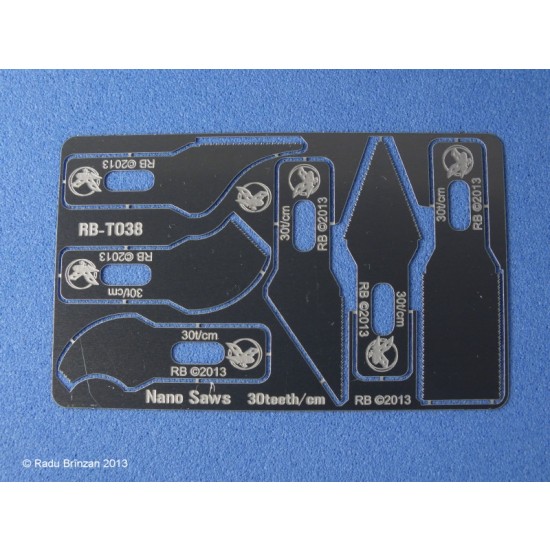 Nano Saws set (30 t/cm - 76 tpi) for Plastic, Wood and Resin parts