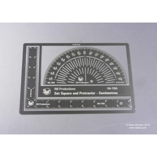 Set Square and Protractor - Centimetres