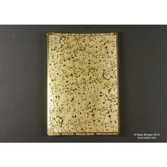 Spatter - Airbrush Stencil (size 70 x 47 mm)