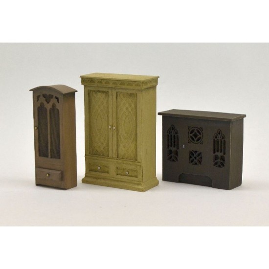 1/35 Resin Cabinet / Cupboard Set (3 pieces)