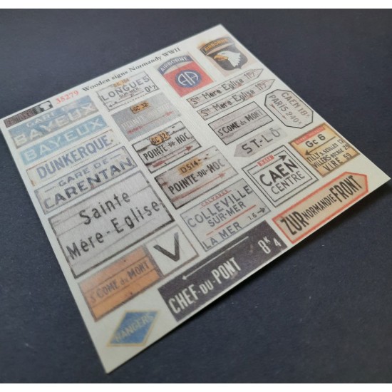 1/48 - 1/35 WWII Wooden Signs in Normandy