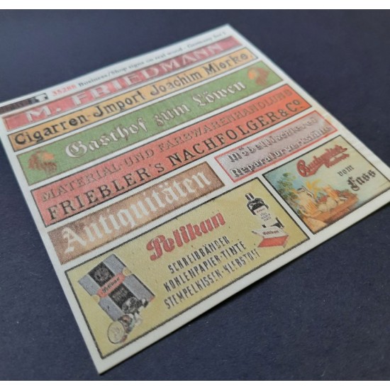 1/48 - 1/35 Shop / Business Signs On Real Wood - Germany Set #1