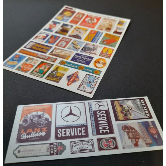 1/48 - 1/35 Rusted Commercial Signs - Germany