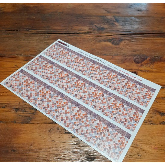1/35 Arab /North African Wall Tiles - C - A5 sheet 15 x 20cm